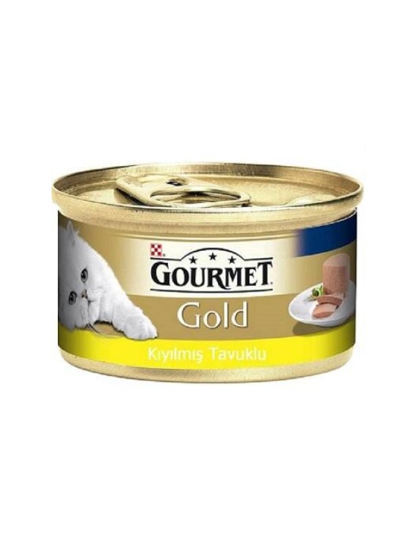 Gourmet Gold Kıyılmış Tavuklu Konserve Yetişkin Kedi Maması 85 gr