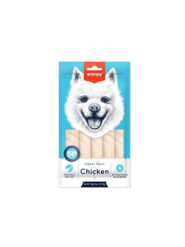 Wanpy Tavuklu Krema Köpek Ödülü 5 X 14 gr