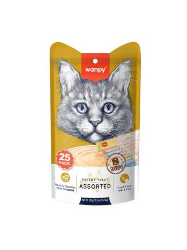 Wanpy Kedi Ödül Çubuğu Sıvı Karışık Paket 50 Adet X 14 gr