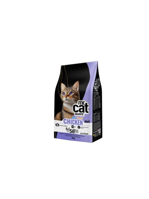 Mr. Cat Happy Tavuklu Yetişkin Kedi Maması 15 KG
