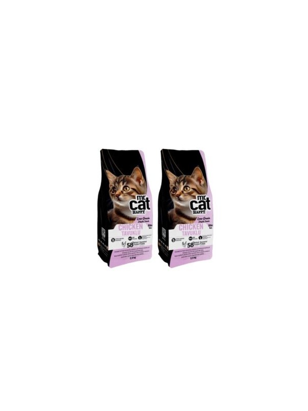 Mr. Cat Happy Tavuklu Yavru Kedi Maması 2 x 2500 G