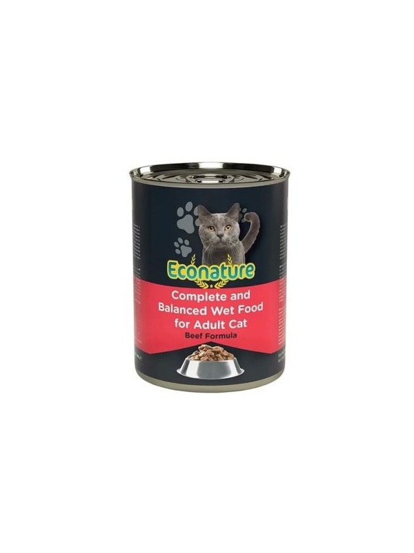 ECONATURE Sığır Etli Yetişkin Konserve Kedi Maması 400 gr