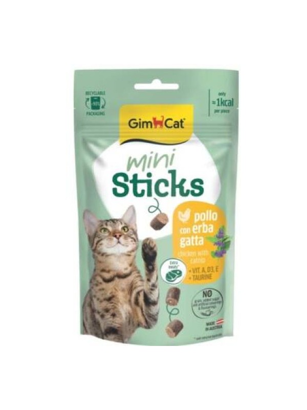 Gimcat Mini Sticks Kedi Otlu&Tavuklu Ödül Çubukları 50gr