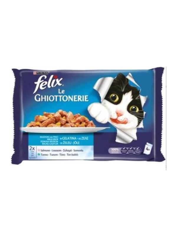 Felix Somon ve Ton Balıklı Yetişkin Kedi Konservesi 85 gr X 4 Adet