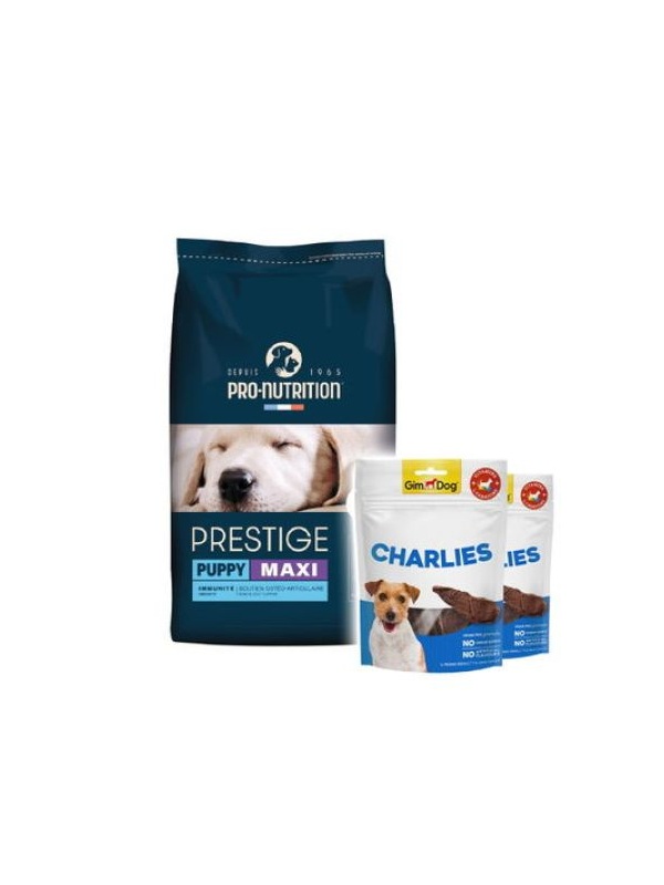 Pro Nutrition Prestige Puppy Büyük Irk Yavru Köpek Maması 15 Kg + 2 Adet Gimdog 70 Gr Köpek Ödülü