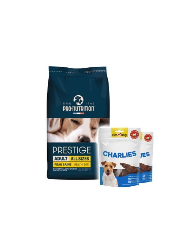 Pro Nutrition Prestige Skin Care Yetişkin Köpek Maması 12 Kg + 2 Adet Gimdog 70 Gr Köpek Ödülü