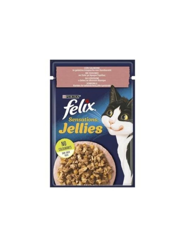Felix Sensation Somon & Karidesli Kedi Yaş Mama 85 Gr