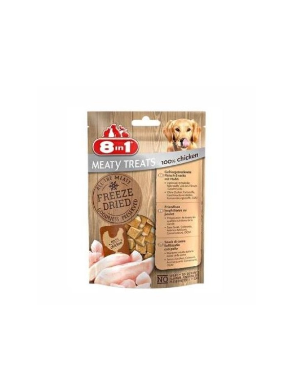 8in1 Meaty Treats Freeze Dried Tavuklu Kurutulmuş Tahılsız Köpek Ödülü 50 Gr
