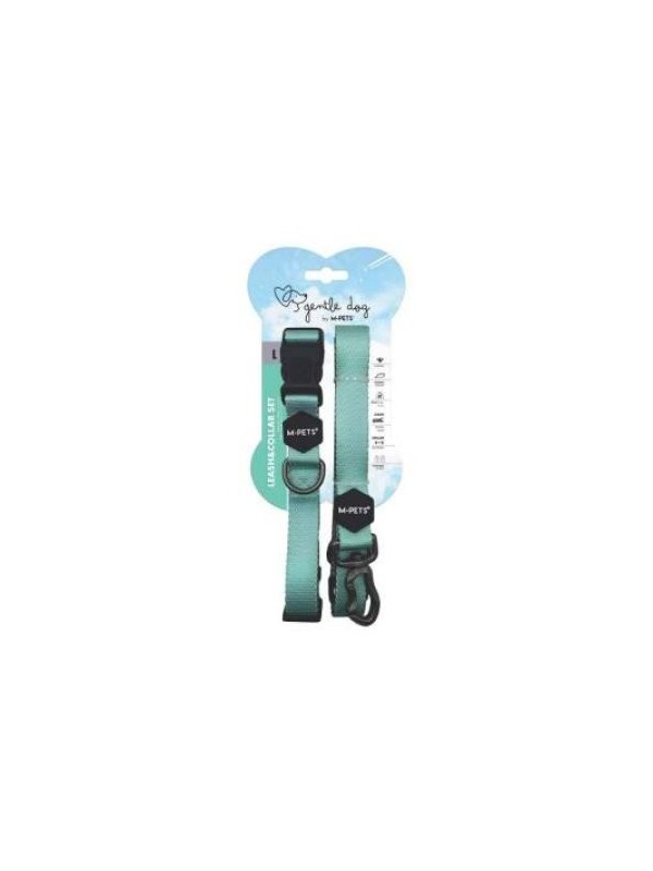 M-Pets Gentle Köpek Boyun Tasması ve Gezdirme Kayışı Seti Yeşil L