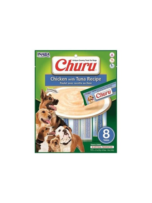 Inaba Ciao Churu Ton Balıklı ve Tavuklu Tamamlayacı Köpek Ödül Maması 8 x 20 Gr