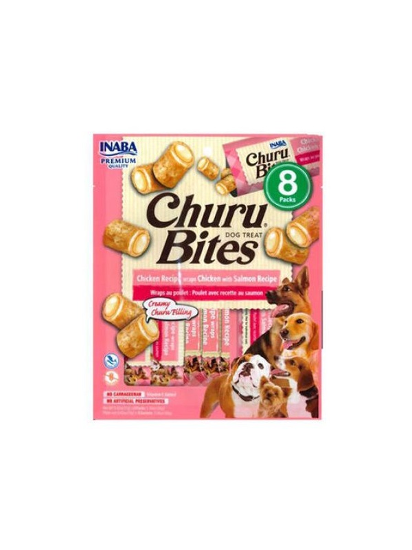 Inaba Churu Bites Tavuklu ve Somonlu Köpek Ödül Maması 8 x 12 Gr
