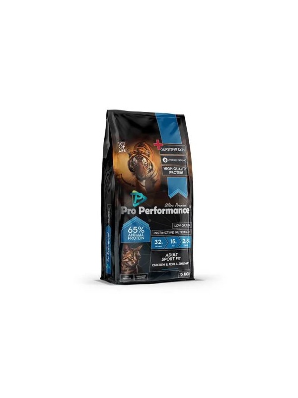 Pro Performance Ultra Premium Kızlıcıklı Tavuklu Karidesli ve Somonlu Yetişkin Kedi Maması 15 Kg