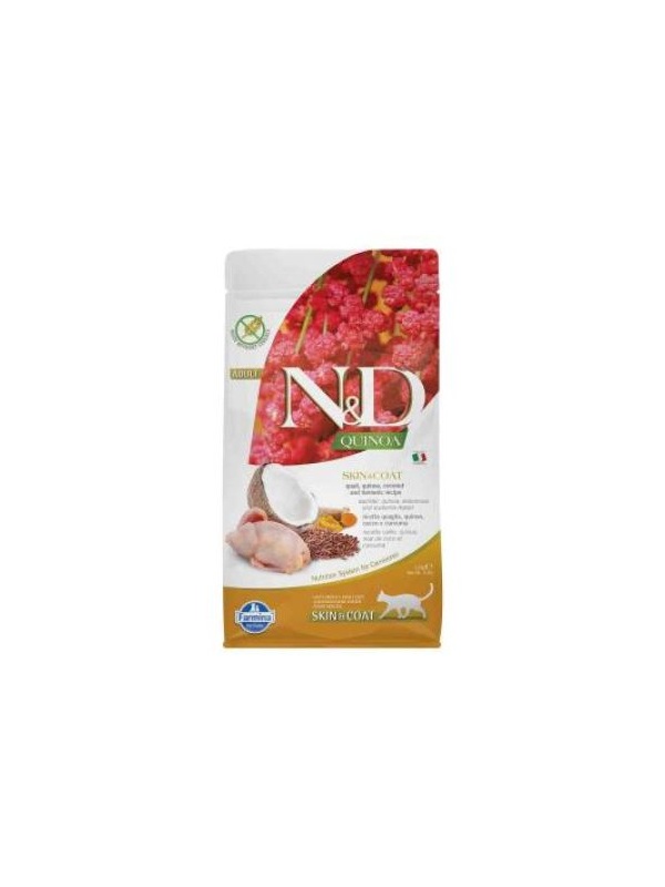 N&D Quinoa Skin & Coat Tahılsız Tüy Bakım Bıldırcın Yetişkin Kedi Maması 1,5 kg