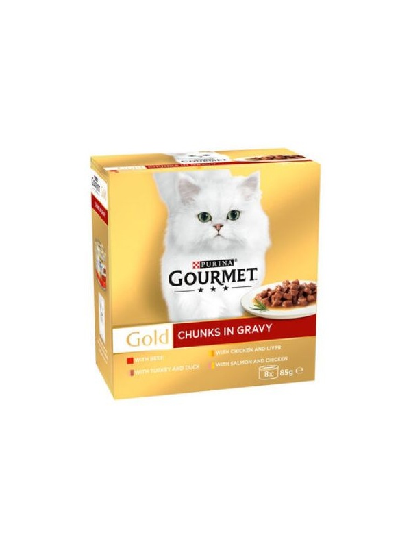 Gourmet Gold Box Sos İçerisinde Parça Seri Kedi Yaş Maması 85 Gr x 8 Adet ( 8 Al 6 Öde)