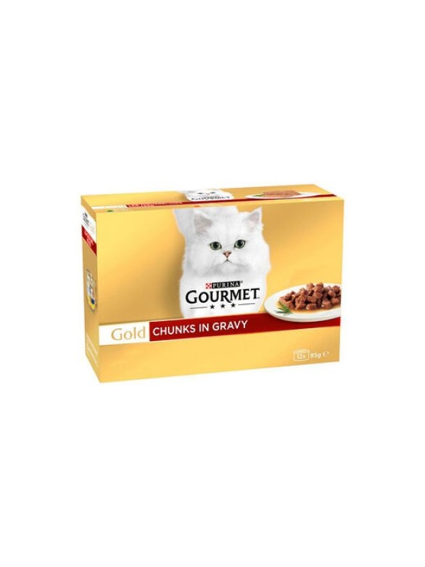 Gourmet Gold Box Sos İçerisinde Parça Seri Kedi Yaş Maması 85 Gr x 12 Adet ( 12 Al 9 Öde)