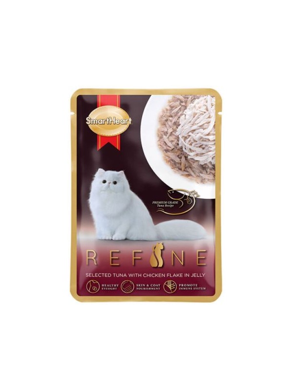 Smart Refine Pouch Jöle Seçilmiş Tavuk Etli ve Ton Balıklı Kedi Yaş Maması 70 Gr