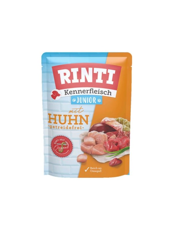 Rinti Pouch Junior Tavuk Etli Yavru Köpek Yaş Maması 400 Gr