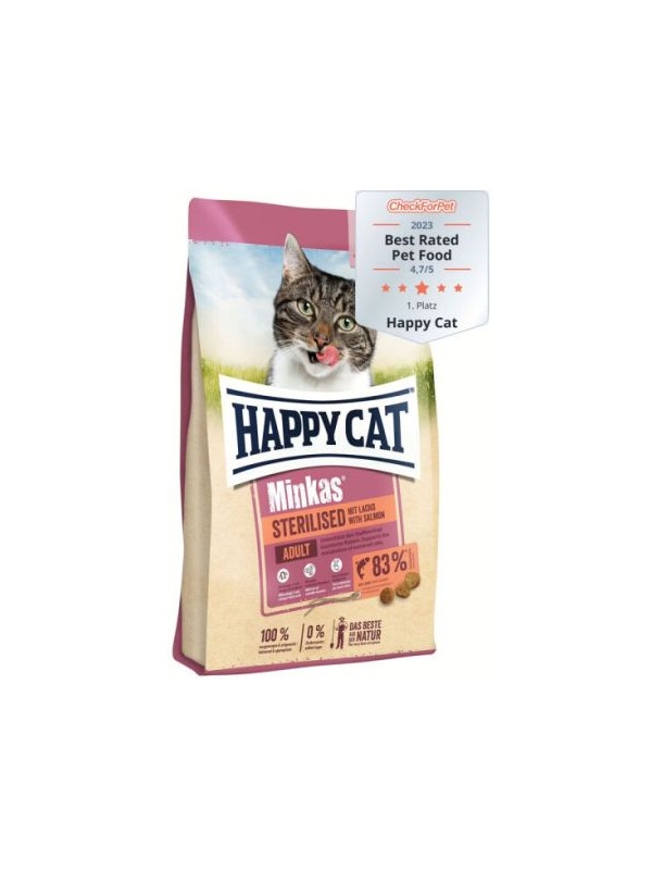 Happy Cat Minkas Sterilised Kısırlaştırılmış Somonlu Kedi Maması 1,5 Kg
