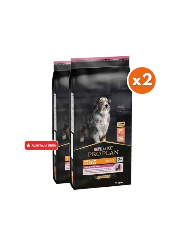 Pro Plan Senior Medium Large Somonlu Yaşlı Köpek Maması 14 Kg x 2 Adet