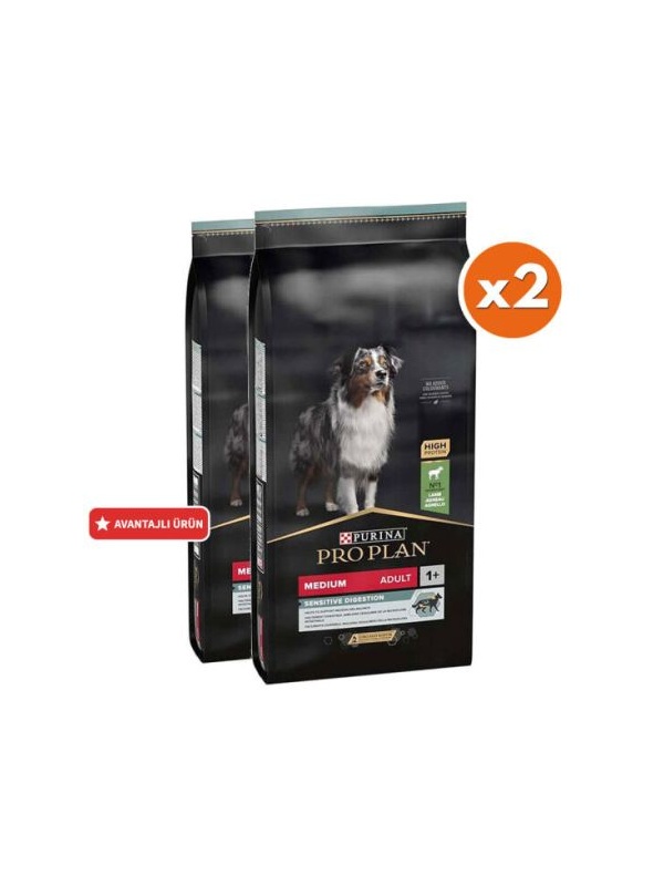 Pro Plan Kuzu Etli Hassas Sindirim Köpek Maması 14 Kg x 2 Adet