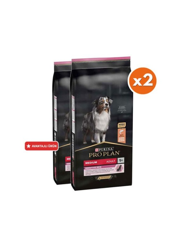 Pro Plan Sensitive Somonlu Hassas Köpek Maması 14 Kg x 2 Adet