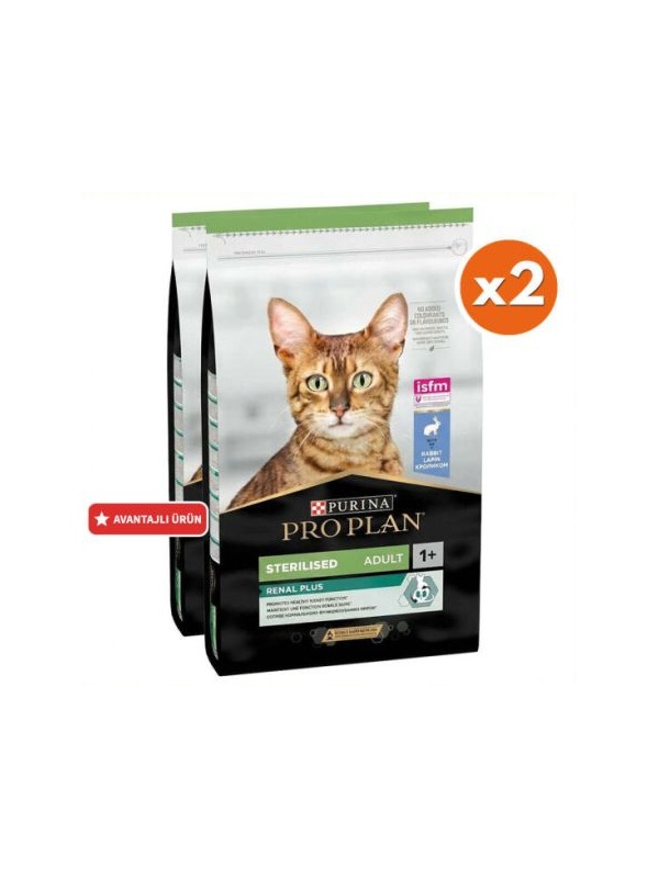 Pro Plan Kısırlaştırılmış Tavşanlı Kedi Maması 10 Kg x 2 Adet