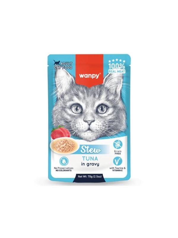 Wanpy Stew Pouch Ton Balıklı Yaş Kedi Maması 70 Gr