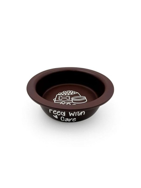 Sampaws Kedi ve Köpek Mama ve Su Kabı Kahverengi 520 ML