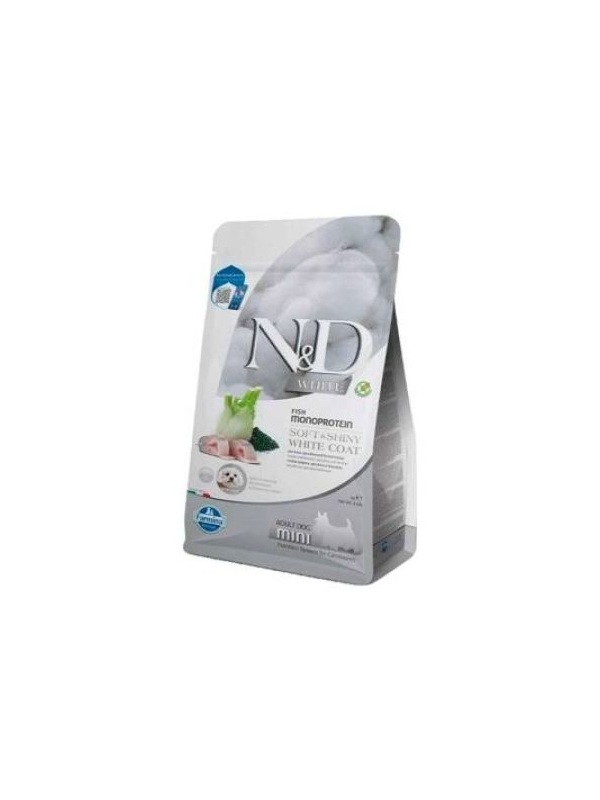 N&D White Levrek Rezene ve Spirulina Küçük Irk Beyaz Köpek Maması 5 Kg