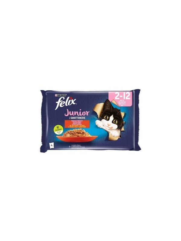 Felix Sığır Etli ve Tavuklu Pouch Yavru Kedi Yaş Maması 4 x 85 gr