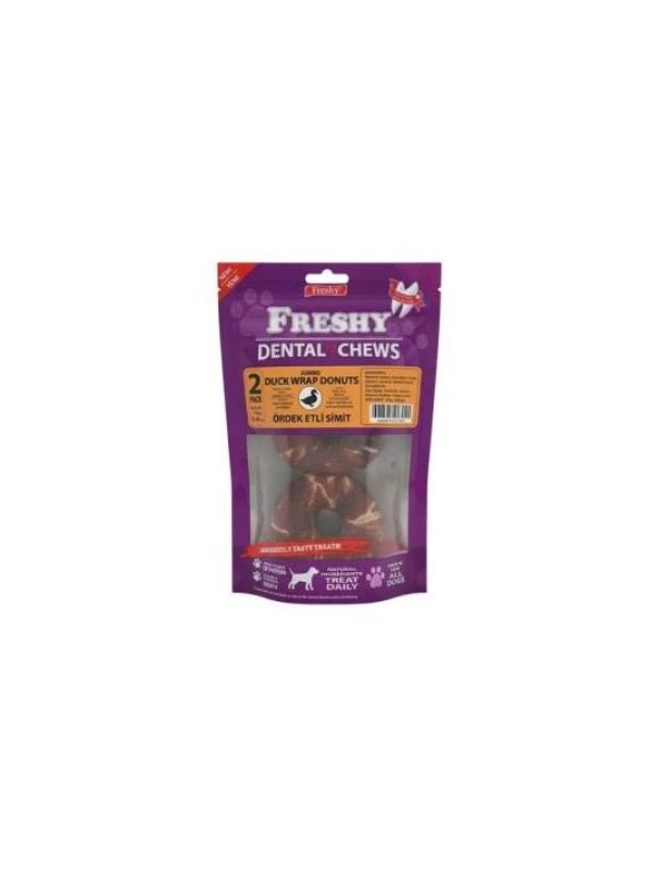 Freshy Ördek Sargılı Donut Köpek Ödülü 2'li 100 Gr