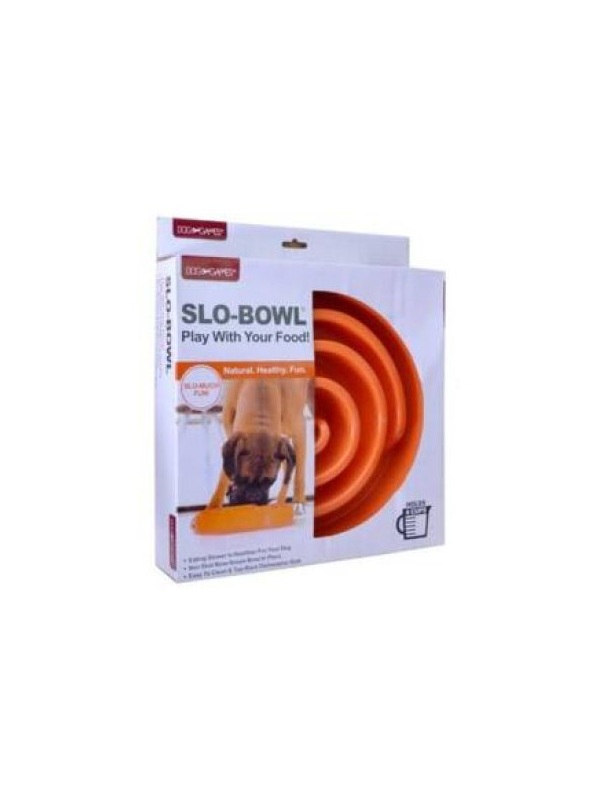 Dog Games Slo-Bowl Yavaş Yemek İçin Turuncu Köpek Mama Kabı