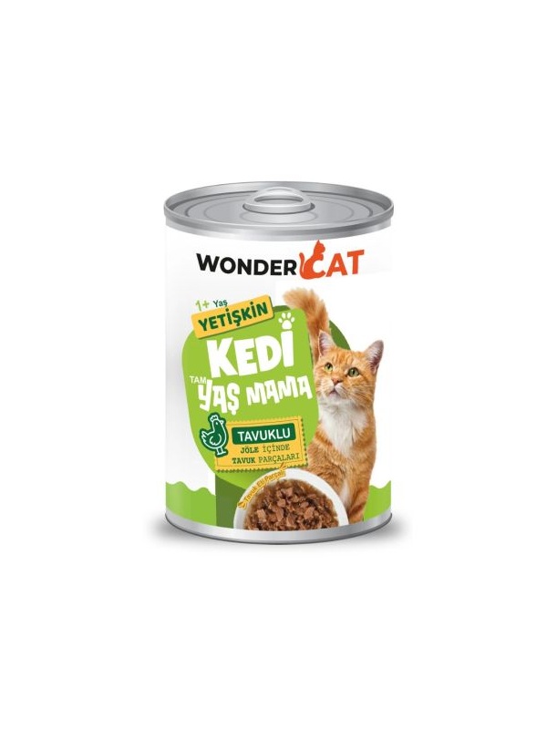 WonderCat Tavuklu Yetişkin Kedi Konservesi 400 gr
