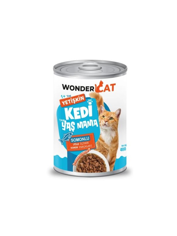 WonderCat Somonlu Yetişkin Kedi Konservesi 400 gr