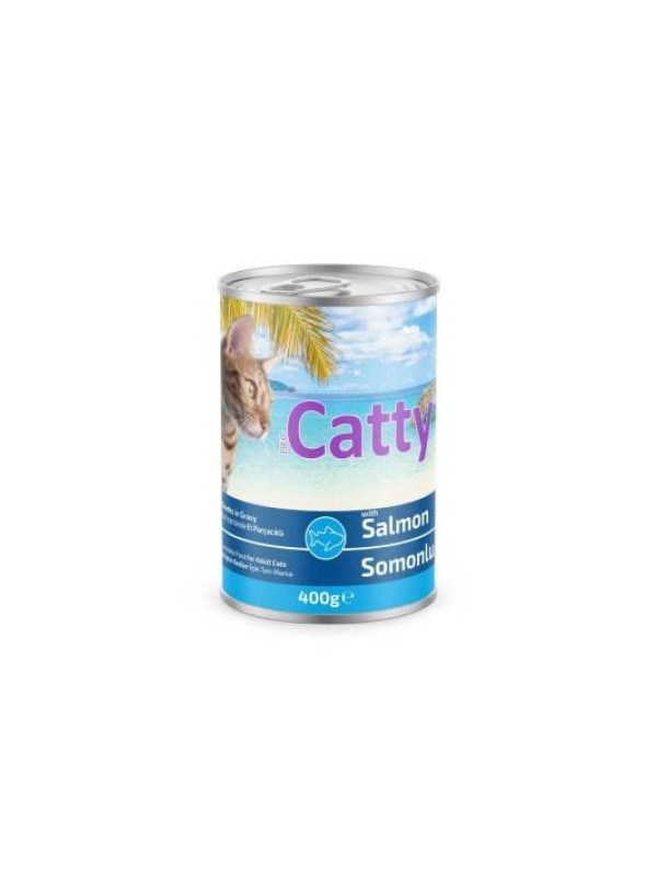 Catty Sos İçinde Somon Balık Etli Kedi Konservesi 400 Gr