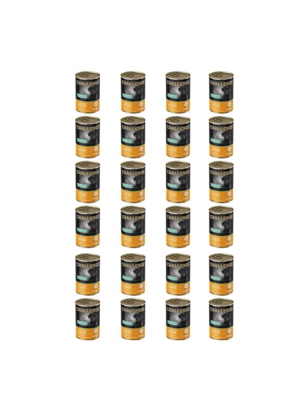 Challenge tavuklu yetişkin köpek konservesi 400 gr x 24 adet