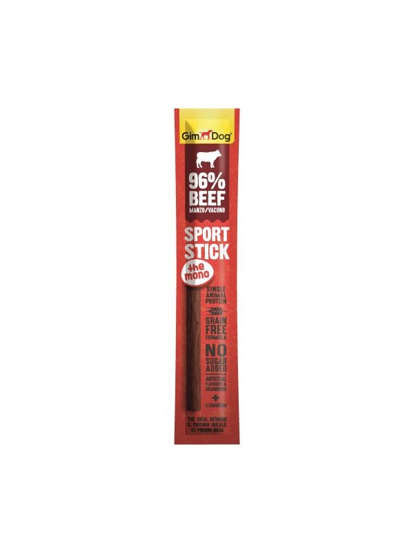 GimDog SportSticks Mono Sığır Etli Tahılsız Köpek Ödül Çubuğu 12gr