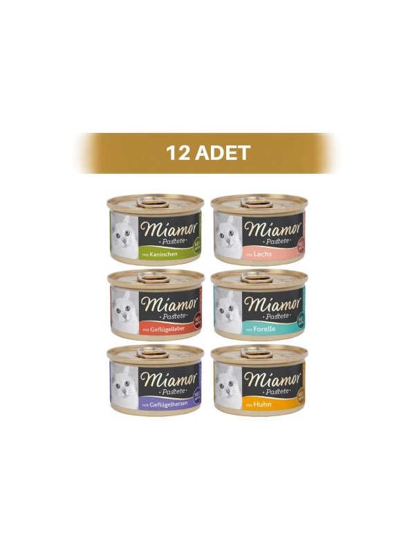 Miamor 6 Çeşit Karma Yetişkin Kedi Konservesi 12 x 85 gr