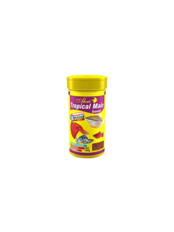 Ahm Tropical Main Granulat Küçük Ağızlı Süs Balığı Yemi 250 Ml