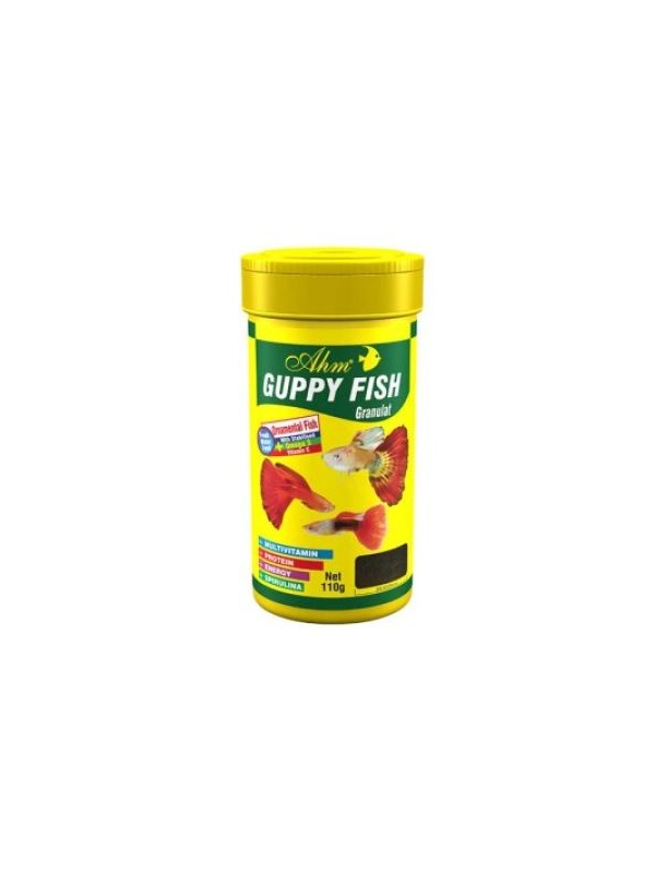 Ahm Guppy Fish Granulat Lepistes Balık Yemi 250 Ml