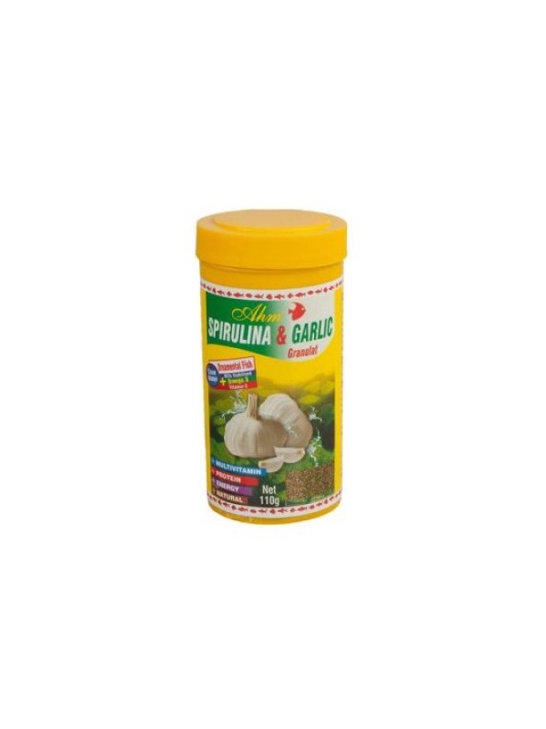 Ahm Spirulina Garlic Granulat Balık Yemi 250 Ml