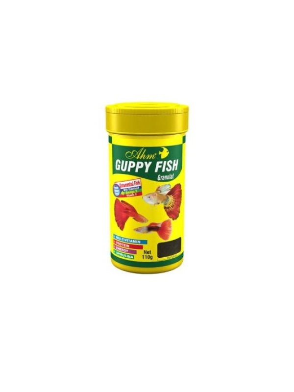 Ahm Guppy Fish Granulat Lepistes Balık yemi 100 Ml