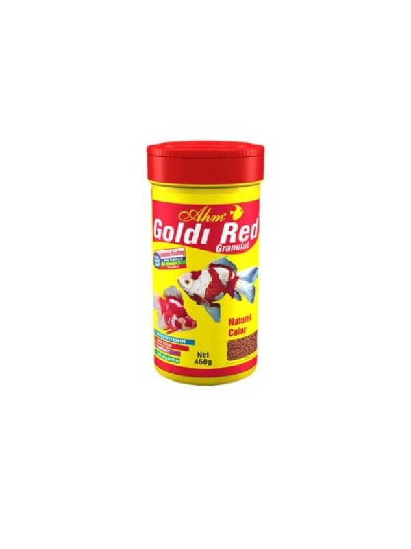Ahm Goldi Red Granulat Balık yemi 100 Ml