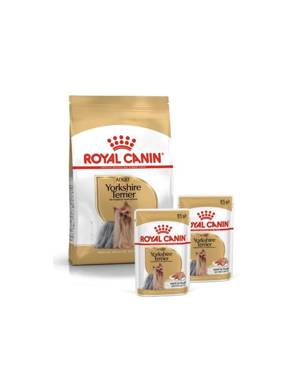 Royal Canin Yorkshire Yetişkin Köpek Maması 1,5 kg + 2 Adet Pouch Köpek Yaş Maması