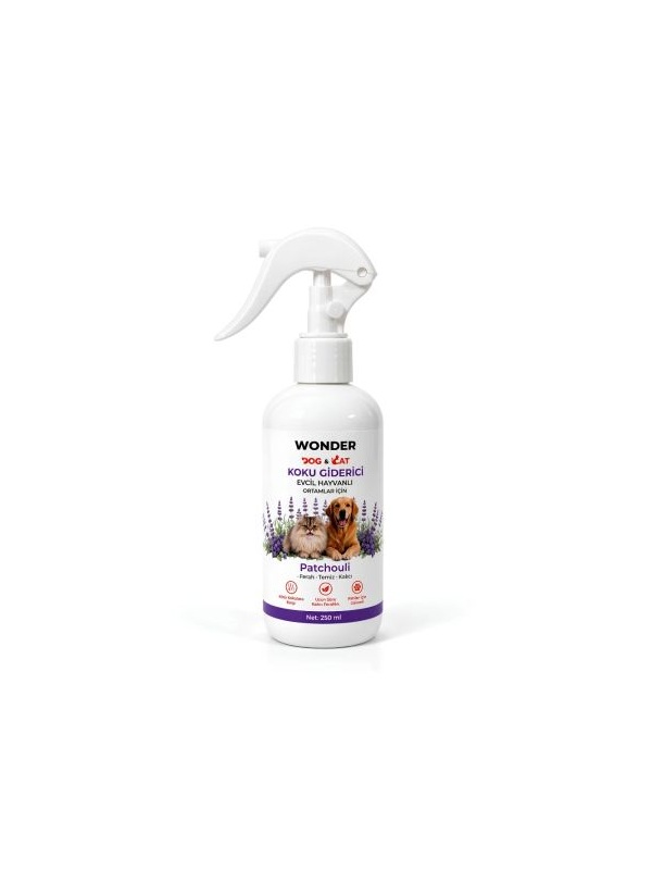 WonderCat & WonderDog Patchouli Kokulu Kedi ve Köpekler için Koku Giderici Sprey 250 ml