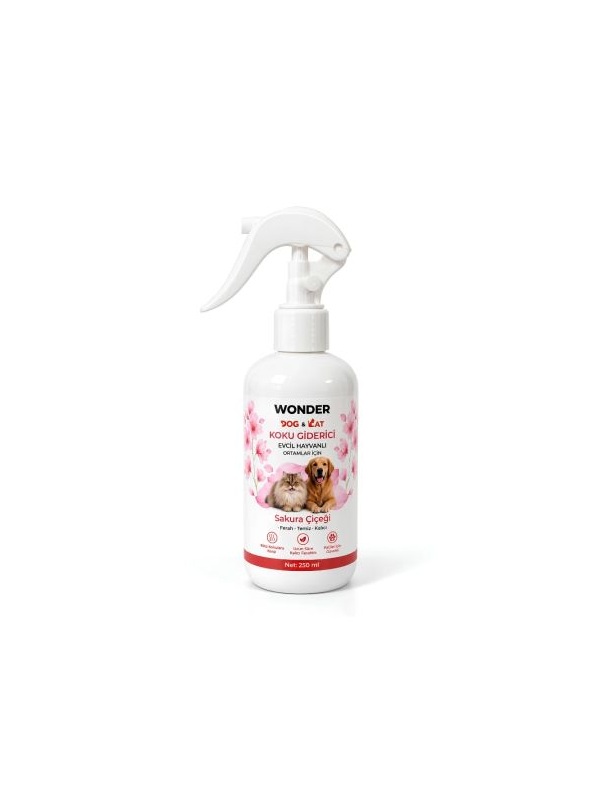 WonderCat & WonderDog Sakura Çiçeği Kokulu Kedi ve Köpekler için Koku Giderici Sprey 250 ml