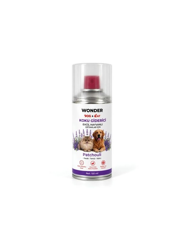 WonderCat & WonderDog Patchouli Kokulu Kedi ve Köpekler için Koku Giderici Sprey 150 ml
