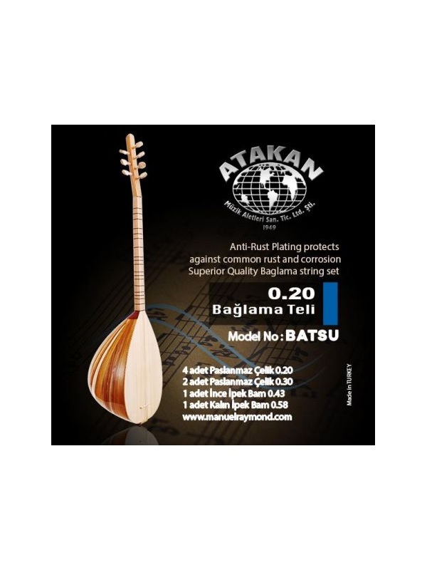 Bağlama Tel Takım 0.20 BATSU