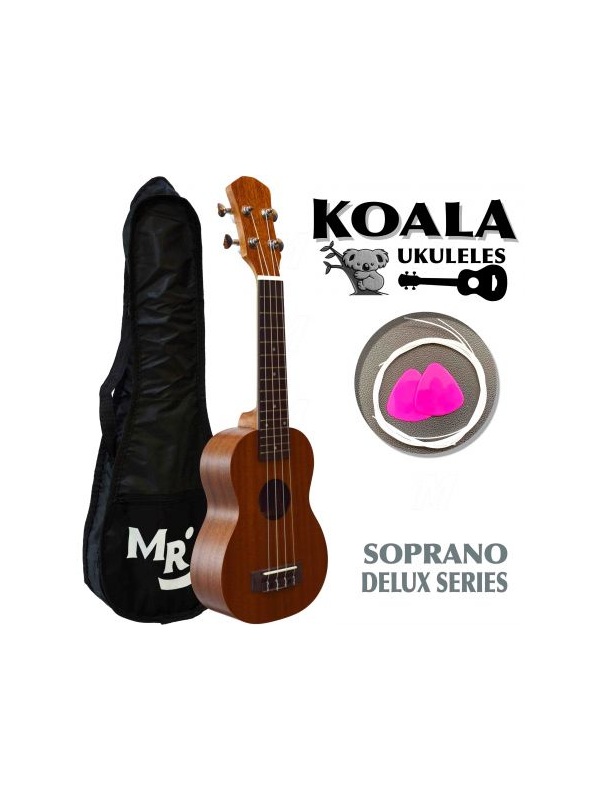 Delux Soprano Ukulele Seti Koala Kılıf+Pena+Takım Tel Hediye KA5215MS