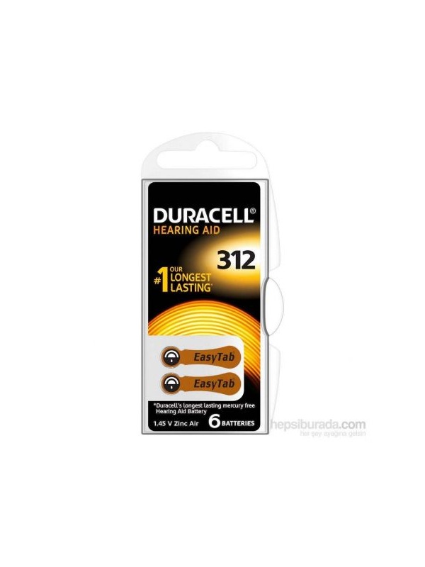 Duracell 312 Numara 6 lı İşitme Cihazı Pili